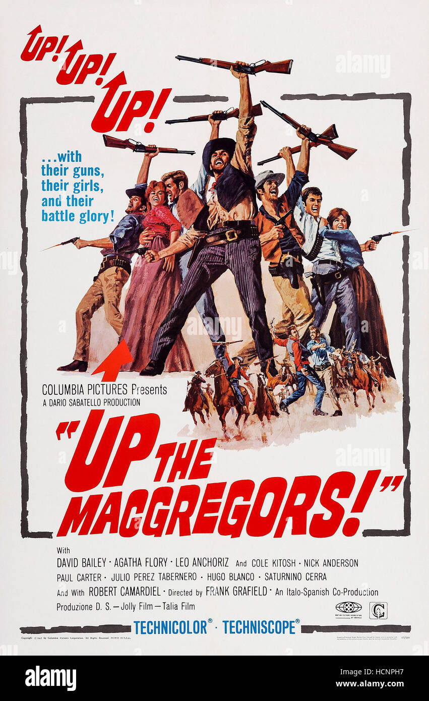 UP THE MACGREGORS, (aka SETTE DONNE PER I MACGREGOR), US poster art
