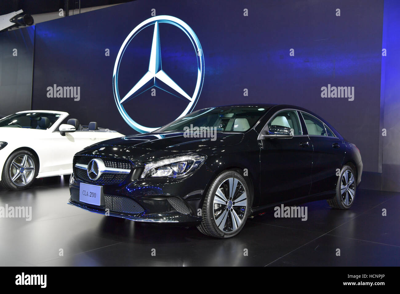 NONTHABURI NOVEMBER 30 MercedesBenz CLA 200 car on display at