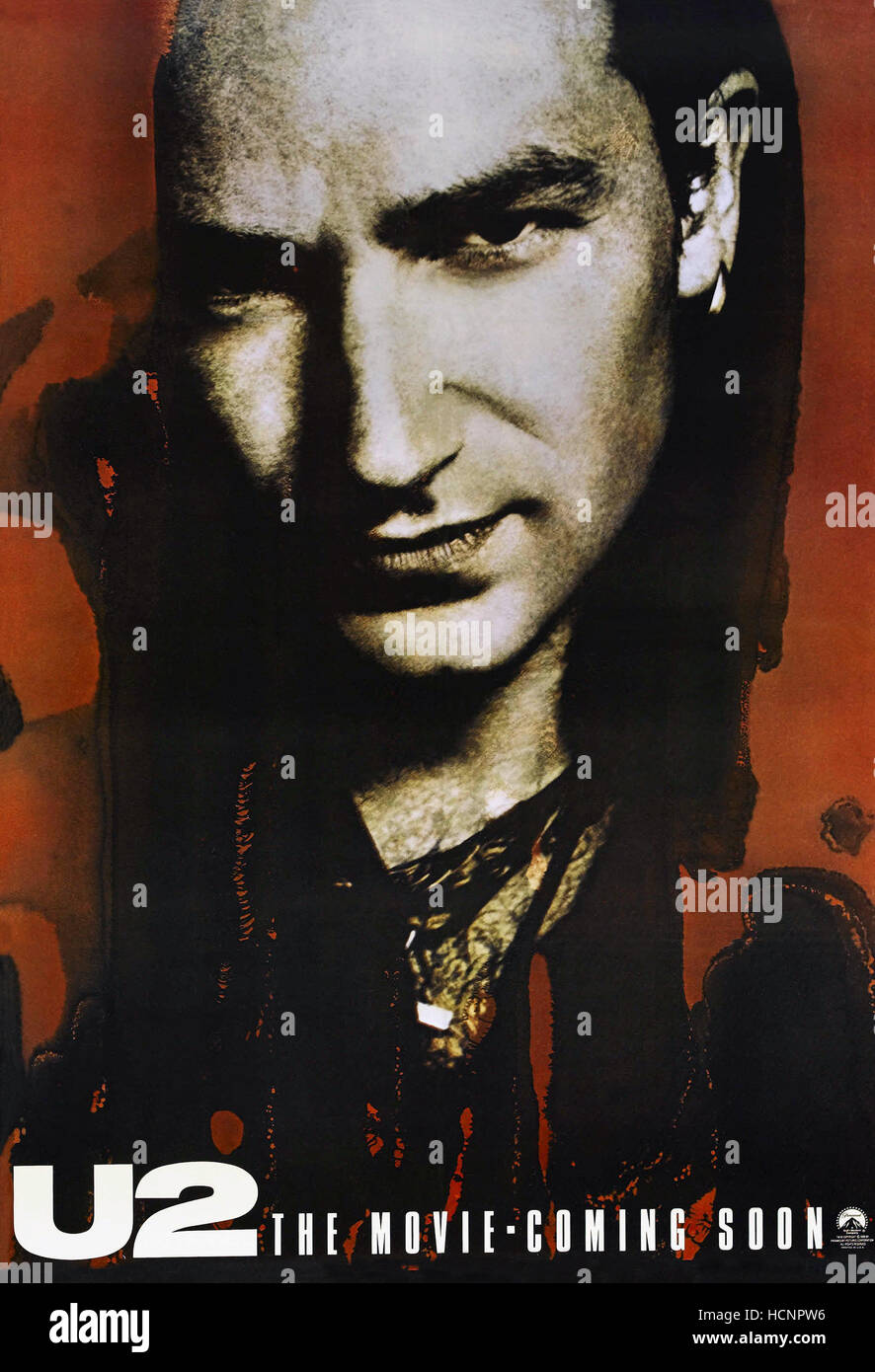 U2: RATTLE AND HUM, US advance poster, Bono, 1989. ©Paramount/courtesy Everett Collection Stock Photo