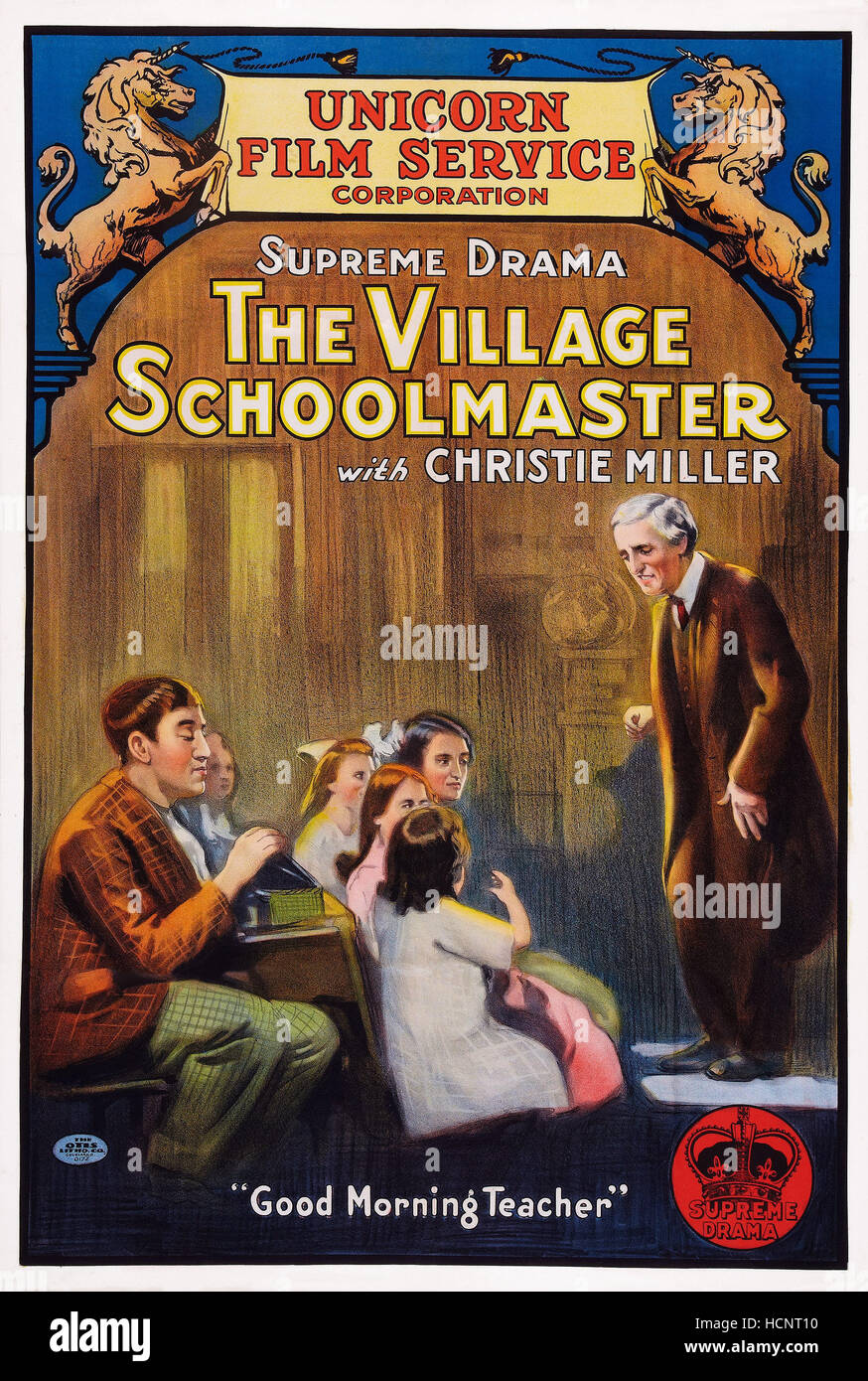 THE VILLAGE SCHOOLMASTER, US poster art, ca. 1912 Stock Photo Alamy