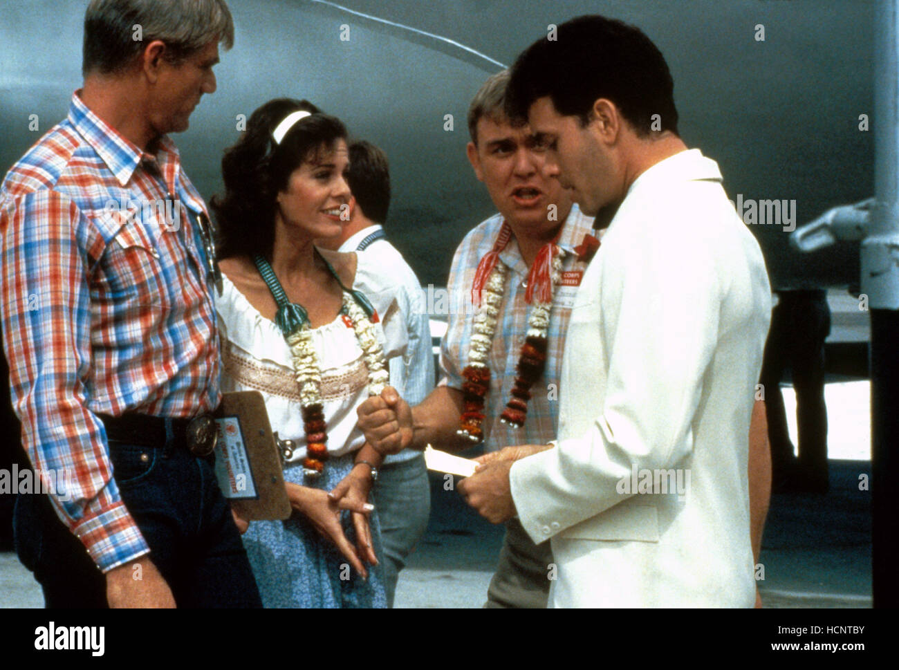 VOLUNTEERS, Tim Thomerson, Rita Wilson, John Candy, Tom Hanks, 1985, (c