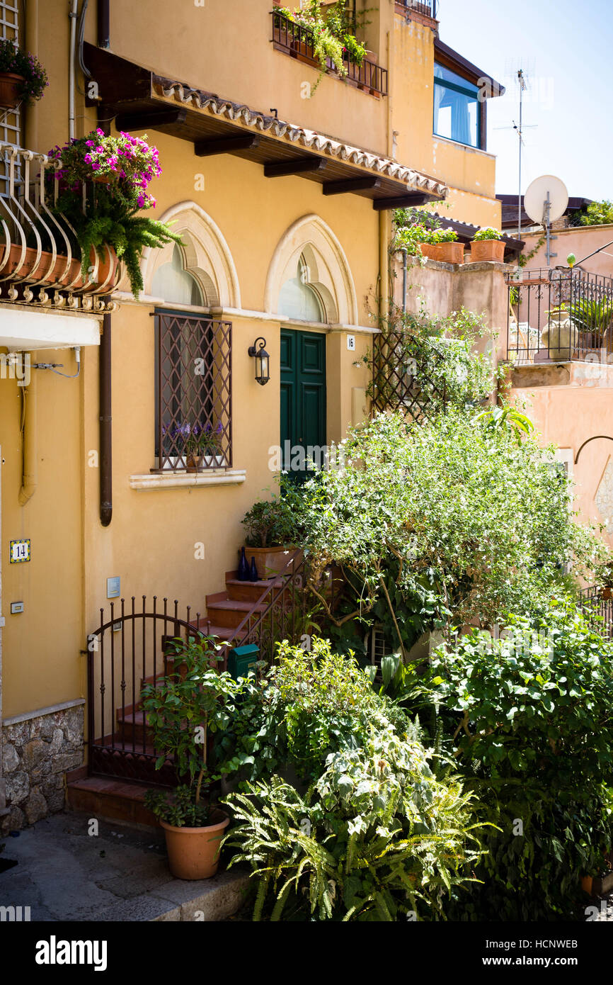 A beautiful house in Taormina, Sicily Stock Photo Alamy