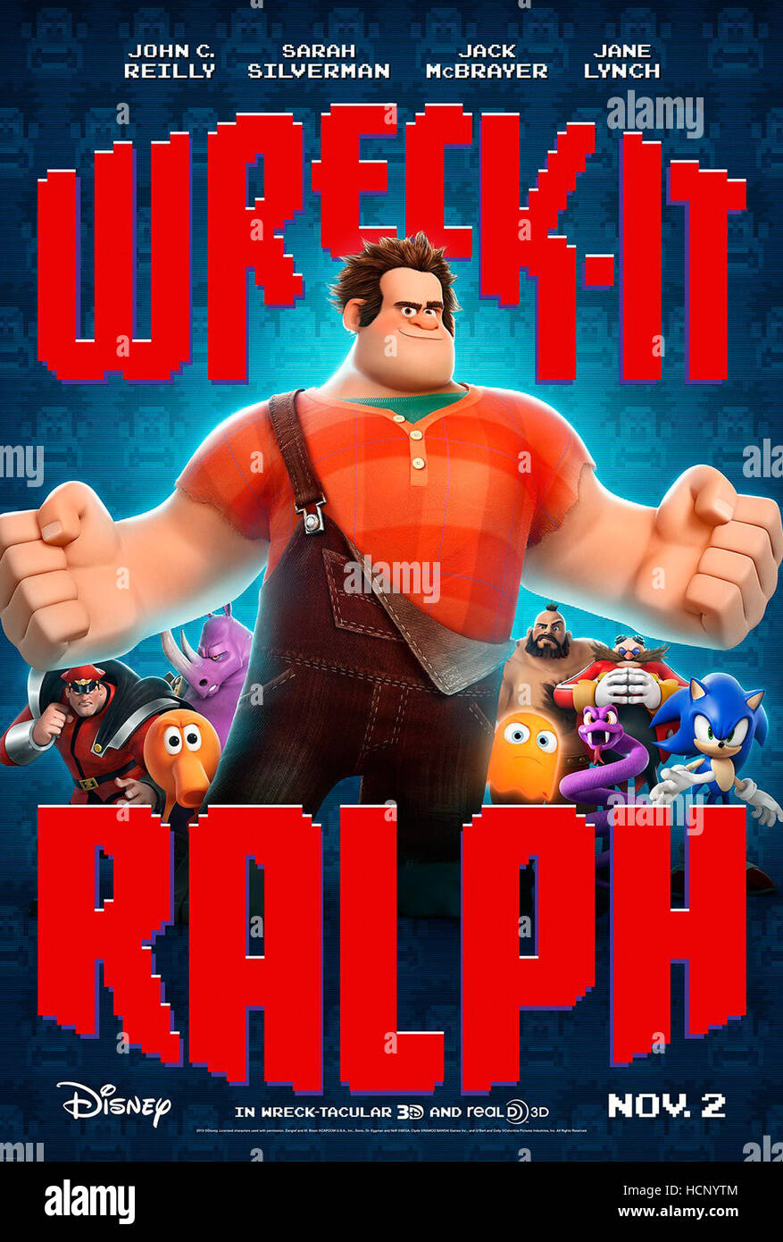 WRECK-IT RALPH, Ralph (front, voice: John C. Reilly), 2012, ©Walt Disney Pictures/courtesy Everett Collection Stock Photo