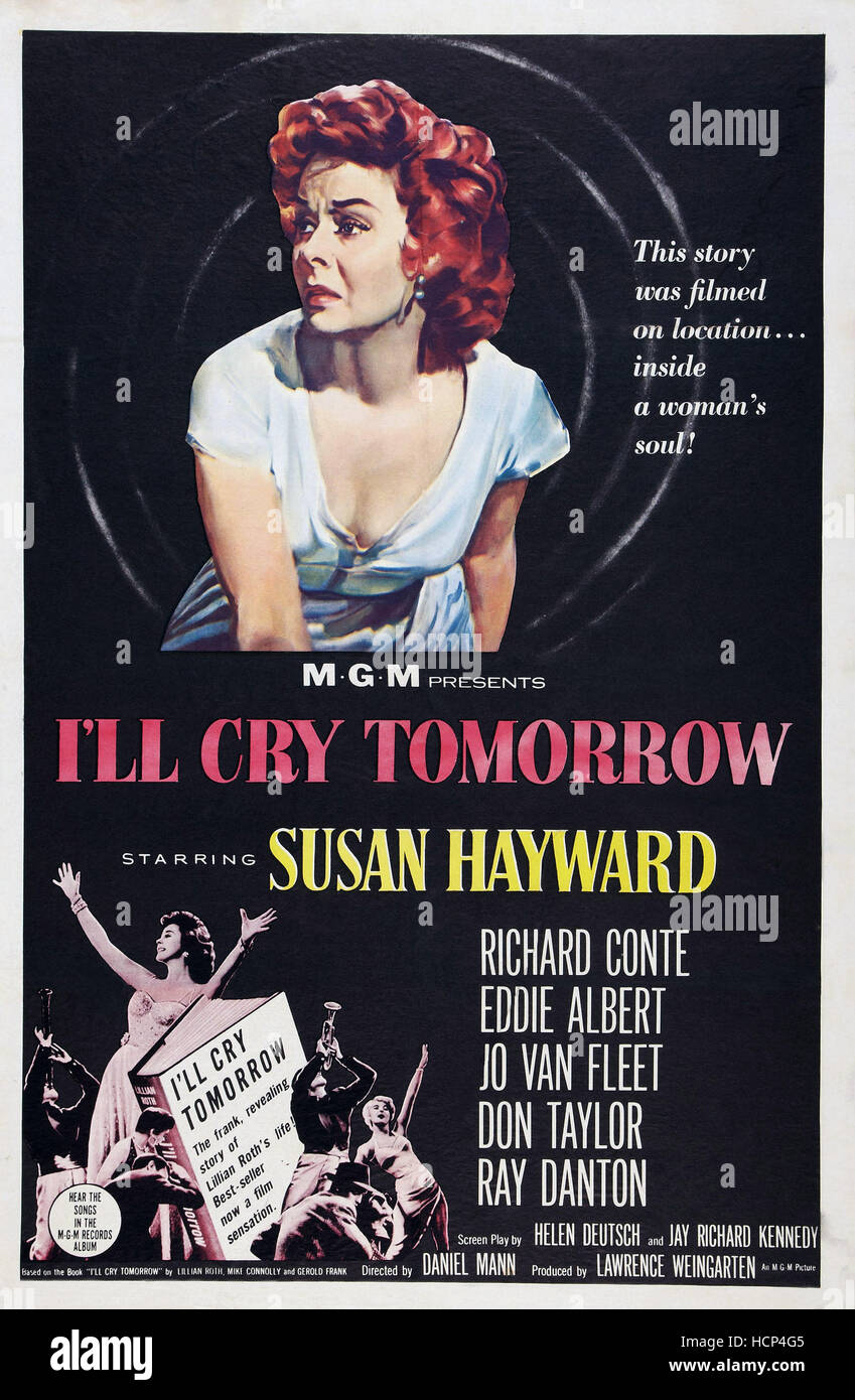 I'LL CRY TOMORROW, US poster art, Susan Hayward, 1955 Stock Photo
