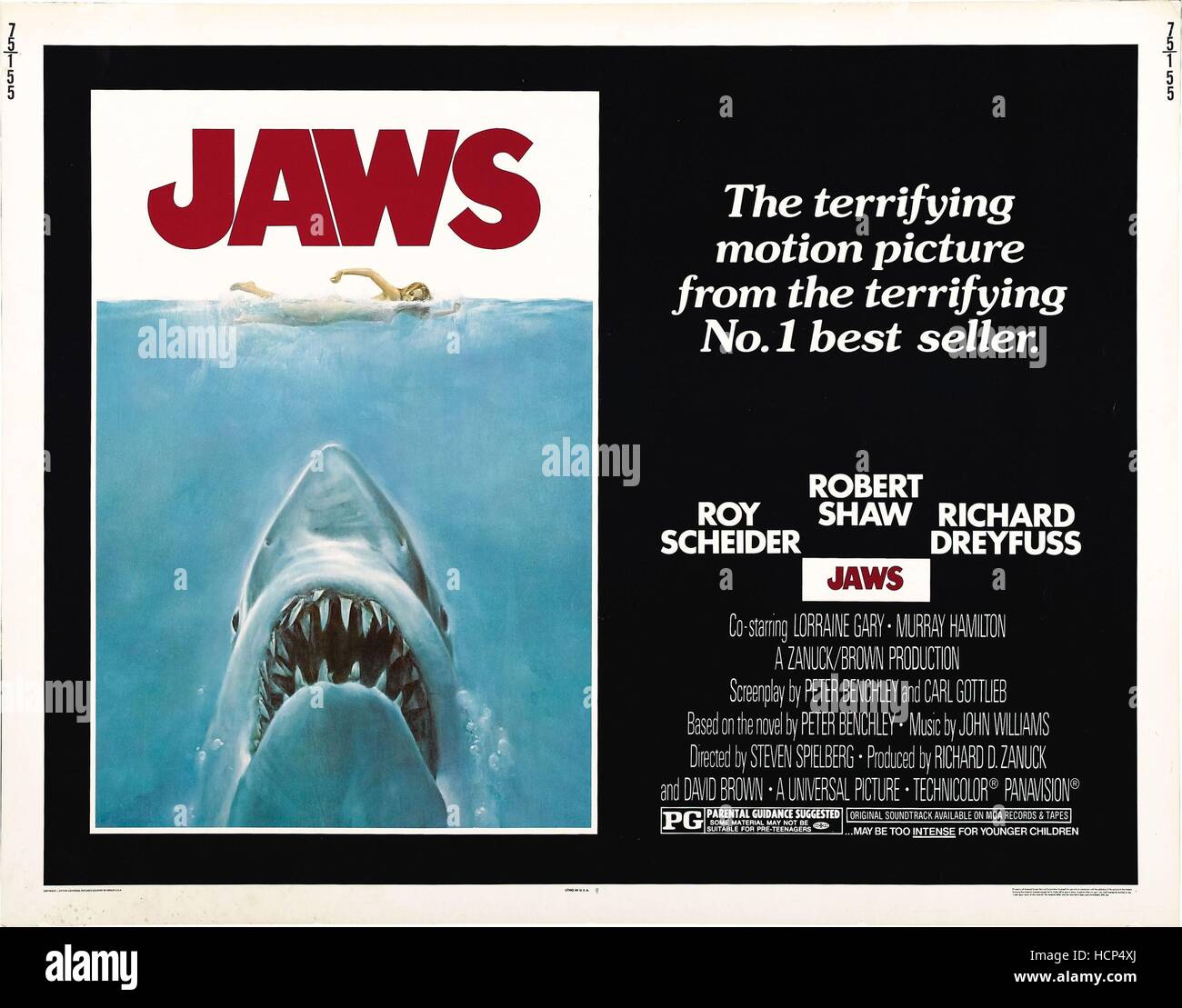 Jaws 1975 poster hi-res stock photography and images - Alamy