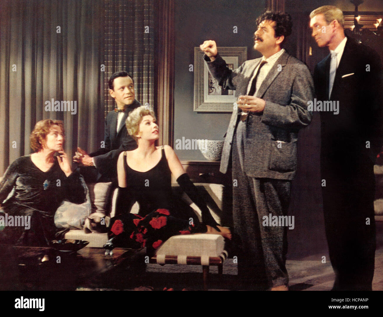 BELL, BOOK AND CANDLE, Elsa Lanchester, Jack Lemmon, Kim Novak, Ernie