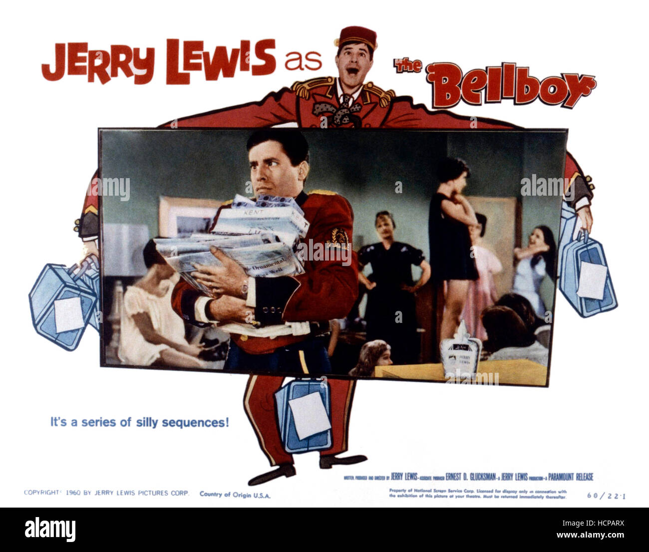 THE BELLBOY, US lobbycard, Jerry Lewis, 1960 Stock Photo Alamy