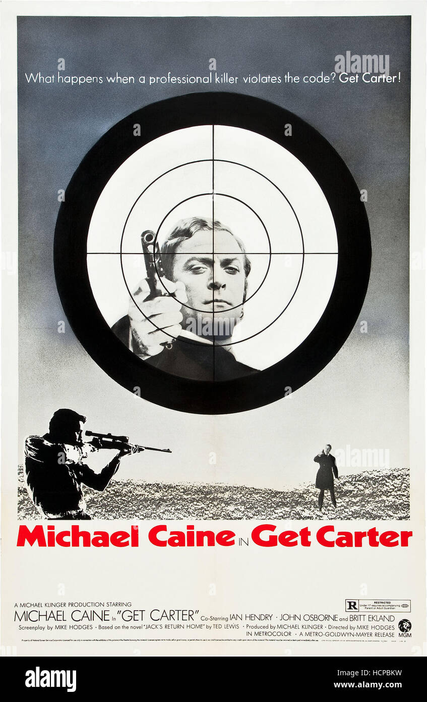 GET CARTER, US poster art, Michael Caine, 1971. Stock Photo