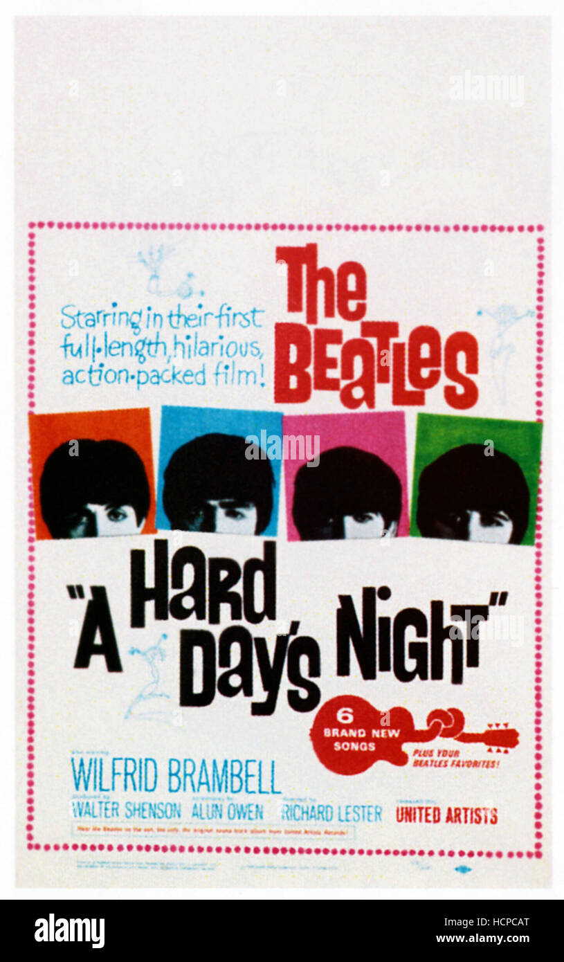 A HARD DAY'S NIGHT, The Beatles from left: Paul McCartney, John Lennon ...