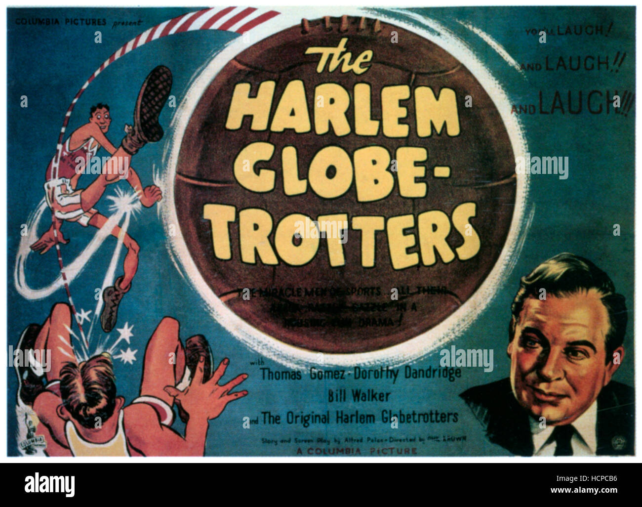 THE HARLEM GLOBE-TROTTERS, bottom right: Thomas Gomez, 1951 Stock Photo ...