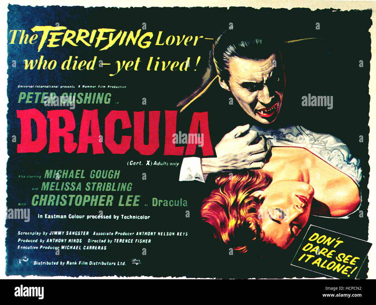 HORROR OF DRACULA, Hammer horror classic poster art, 1958 Stock Photo Alamy