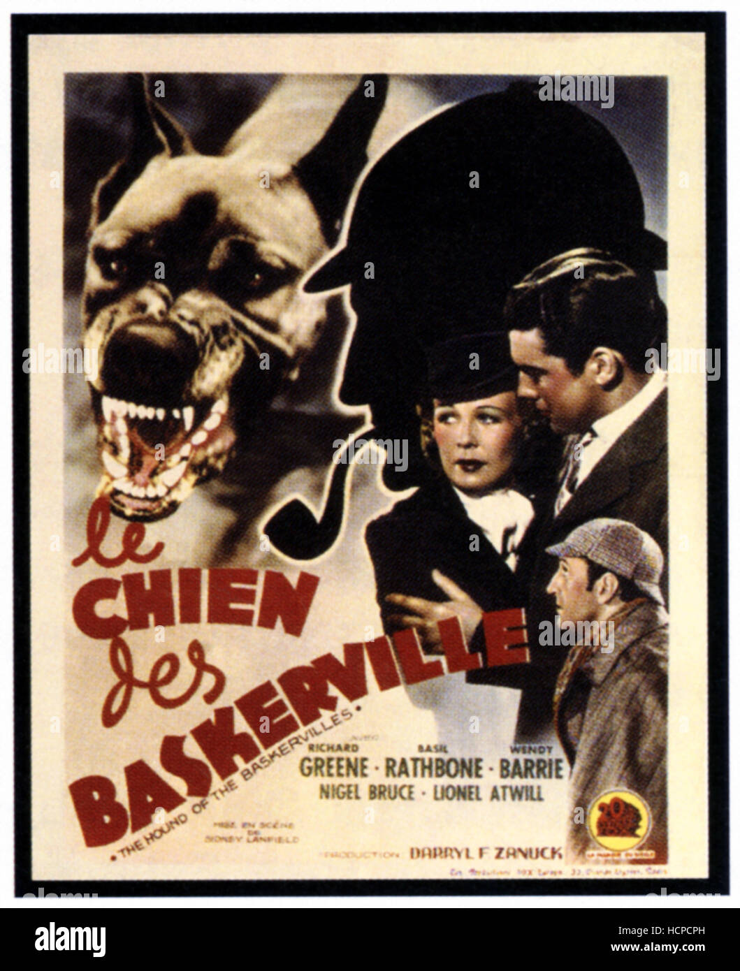 THE HOUND OF THE BASKERVILLES, (aka LE CHIEN DES BASKERVILLE), from left Wendy Barrie, Richard