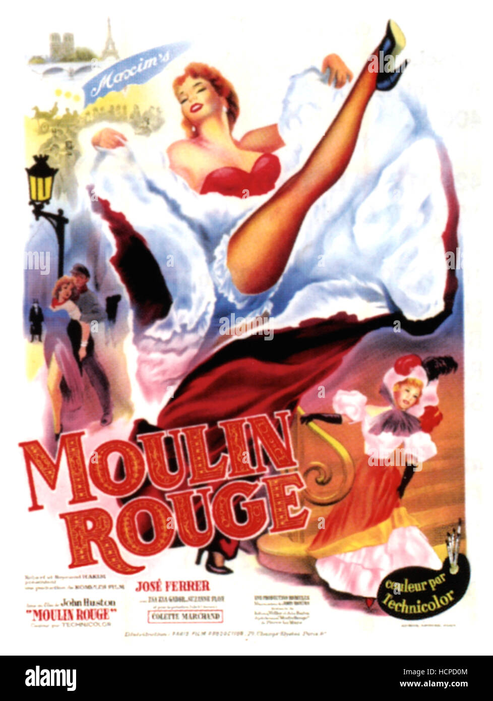 MOULIN ROUGE, French poster art, 1952 Stock Photo Alamy