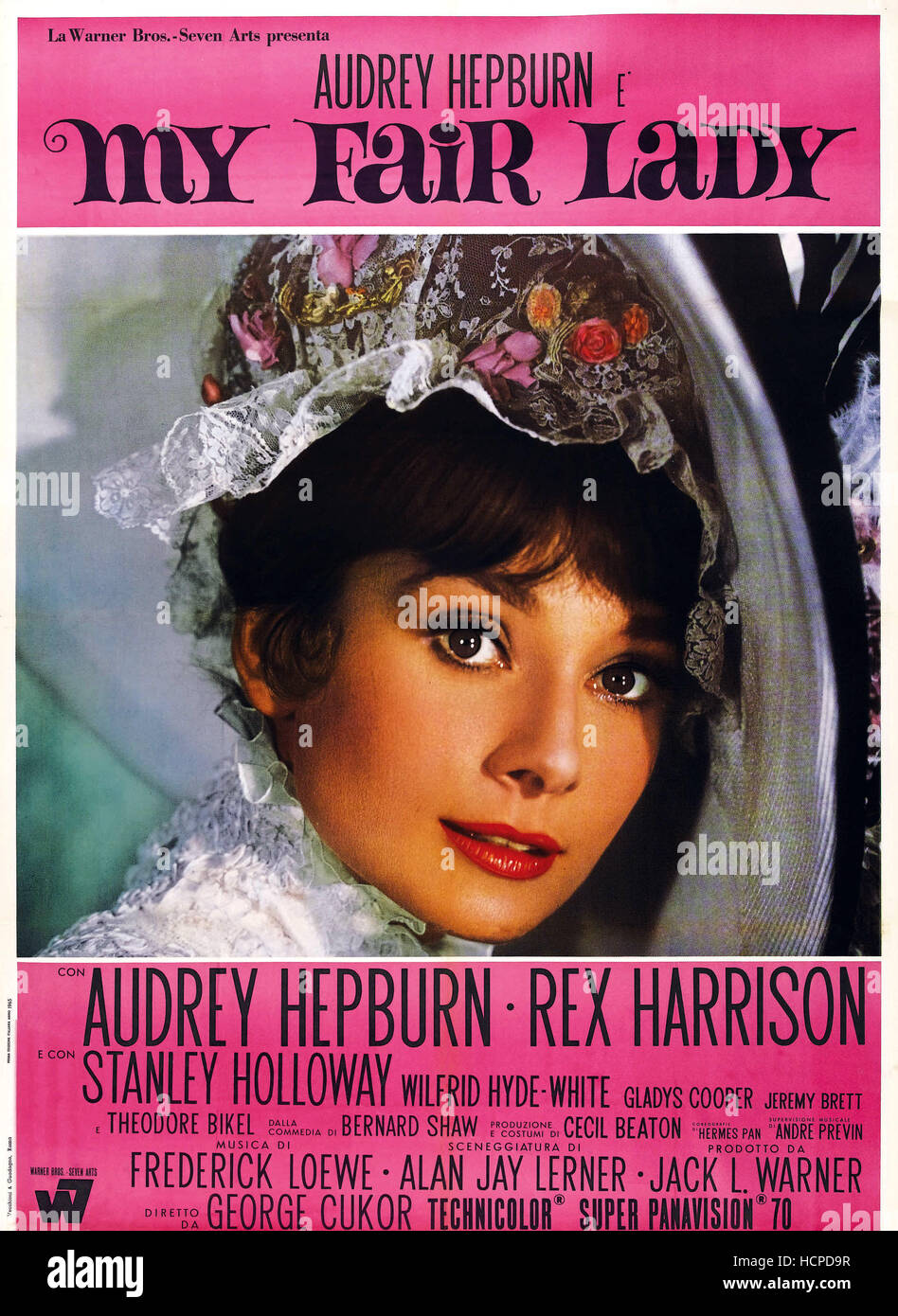 MY FAIR LADY, Italian poster, Audrey Hepburn, 1964 Stock Photo Alamy