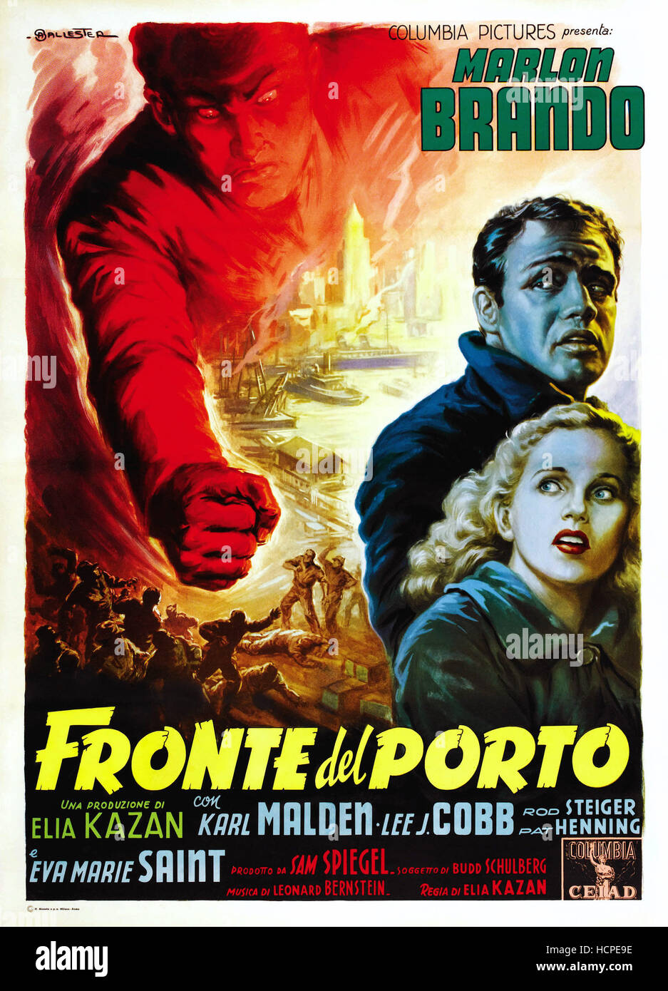 Movie Film On The Waterfront Crime Drama Brando Italian Release Usa Framed Print 