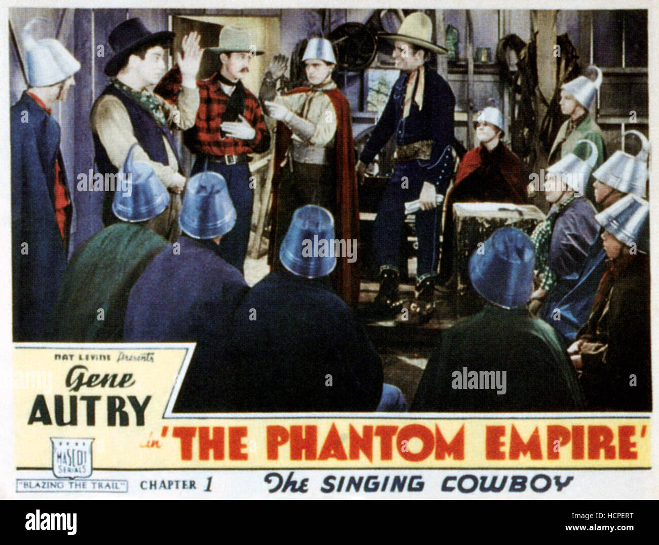 THE PHANTOM EMPIRE, Gene Autry (with yellow hat) in 'Chapter 1: The ...