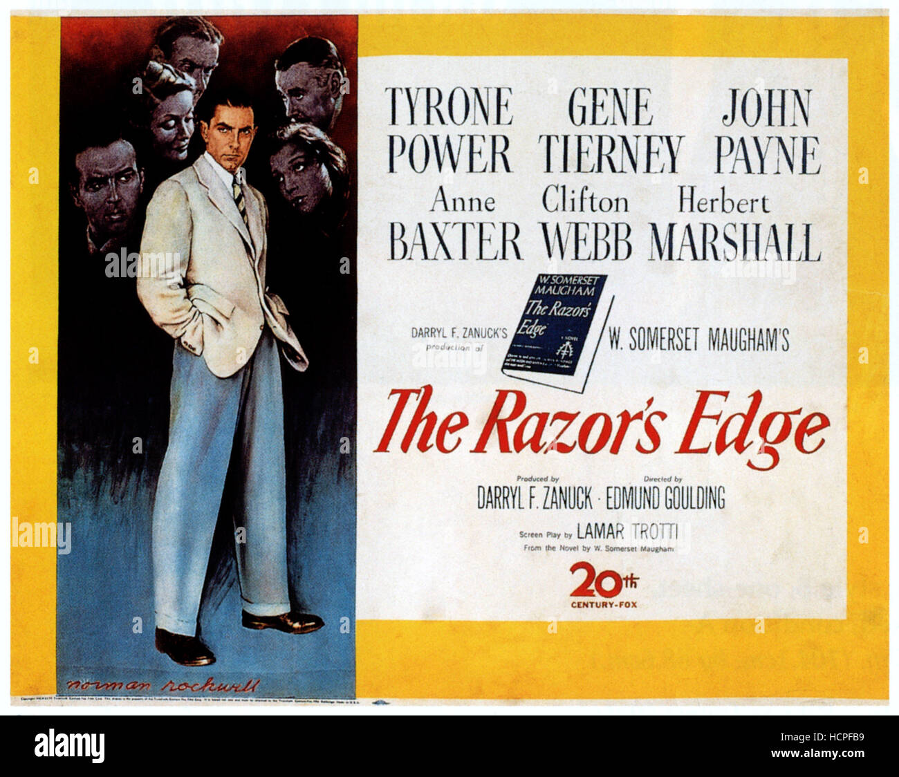 THE RAZOR'S EDGE, clockwise from left: John Payne, Gene Tierney ...