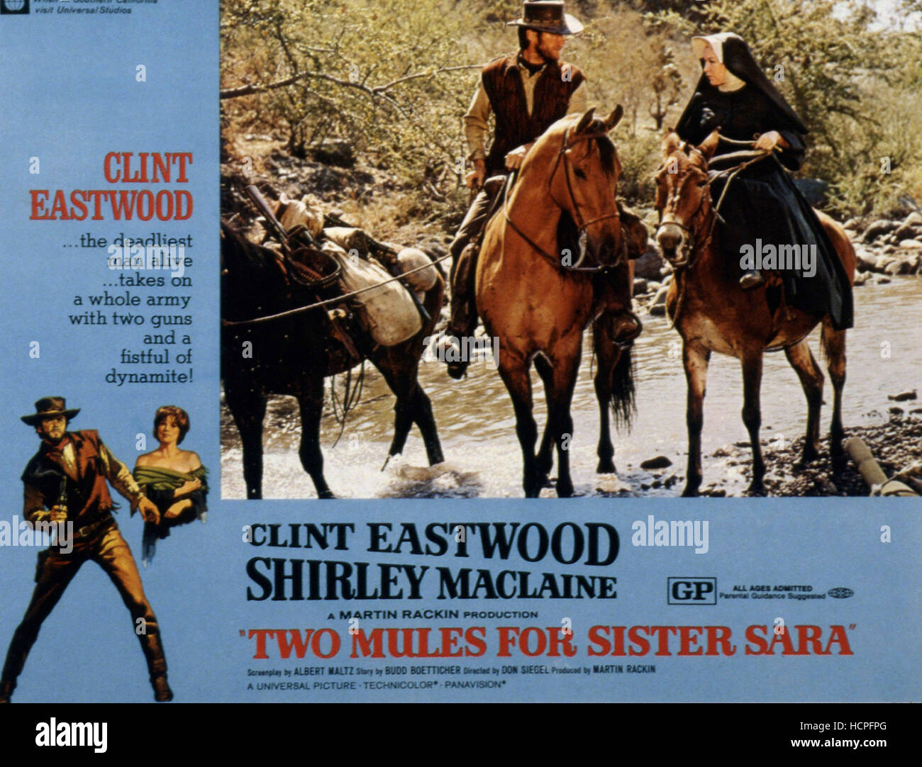 TWO MULES FOR SISTER SARA, Clint Eastwood, Shirley MacLaine, 1970 Stock ...