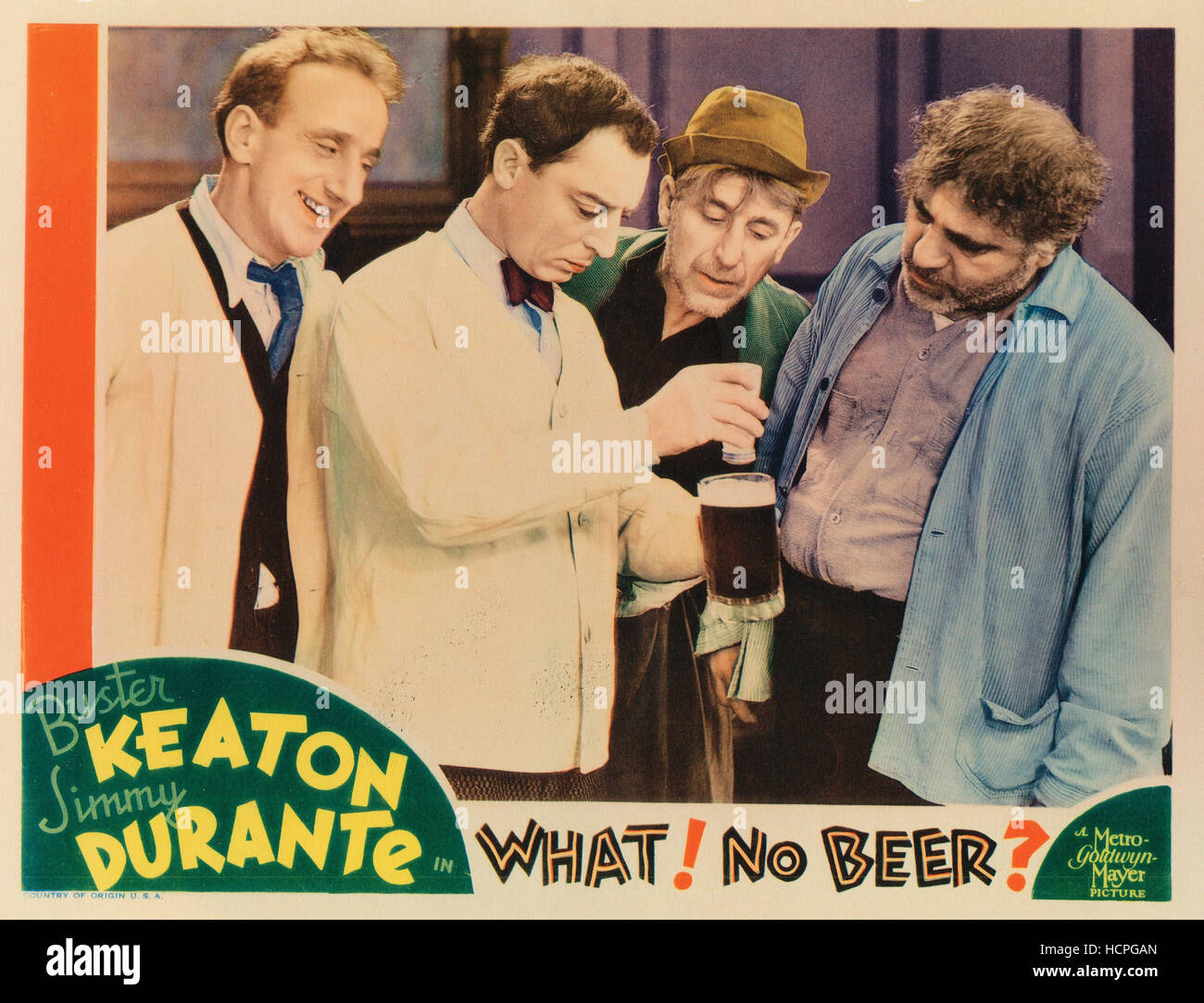 WHAT! NO BEER?, from left Jimmy Durante, Buster Keaton, 1933 Stock
