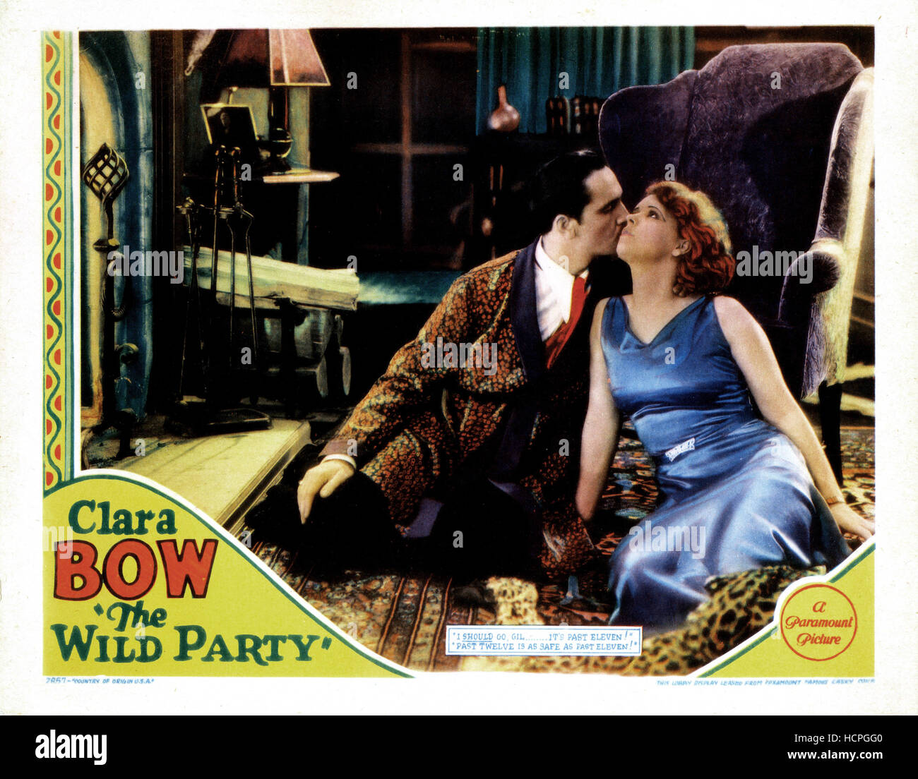 THE WILD PARTY, from left, Fredric March, Clara Bow, 1929 Stock Photo ...