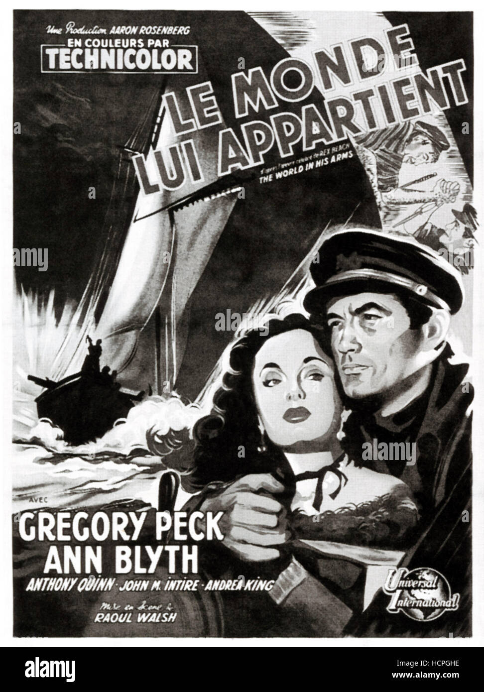 THE WORLD IN HIS ARMS (aka LE MONDE LUI APPARTIENT), from left: Ann ...