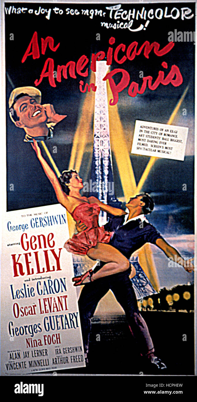 AN AMERICAN IN PARIS, Gene Kelly, Leslie Caron, 1951 Stock Photo - Alamy