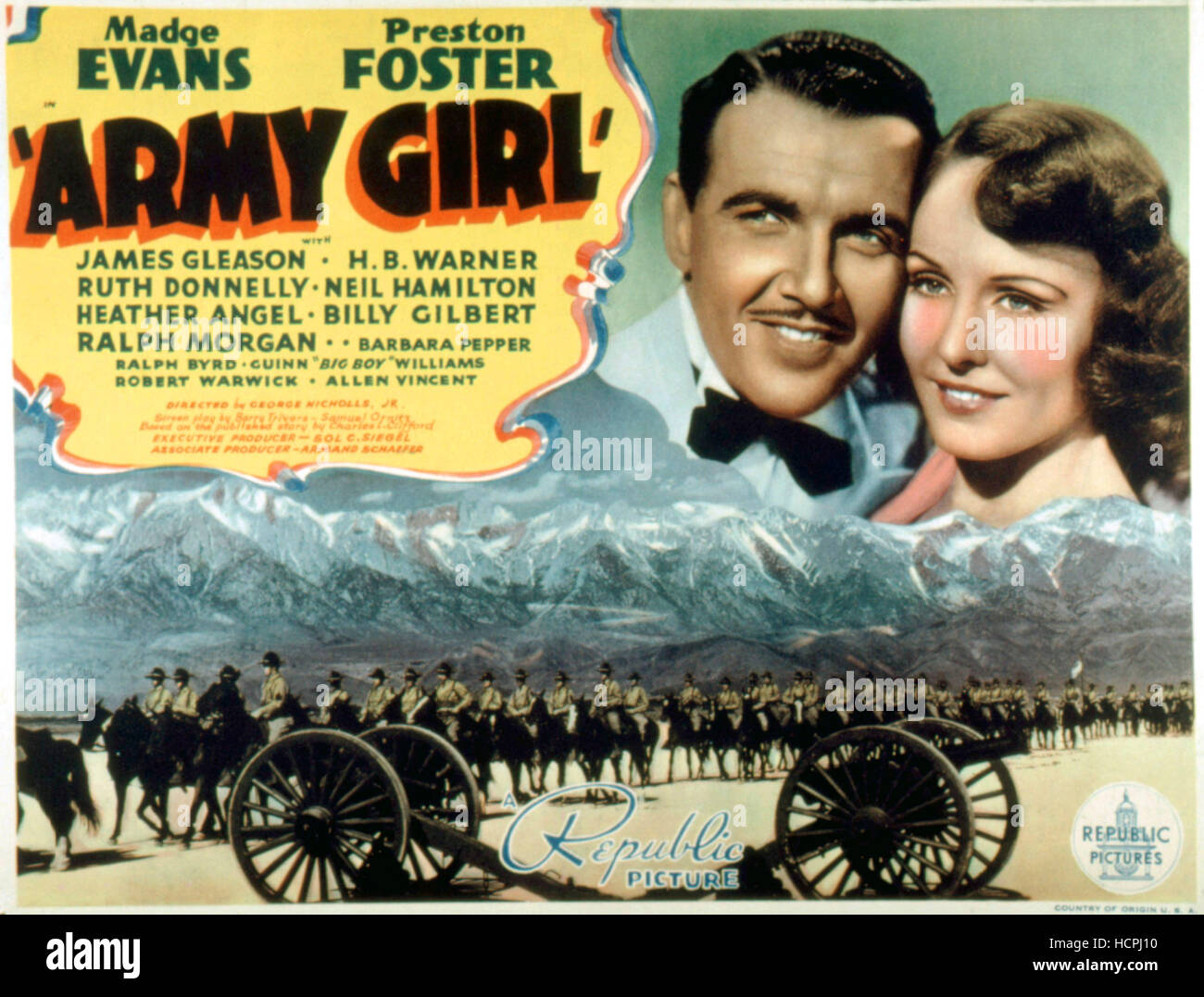ARMY GIRL, Preston Foster, Madge Evans, 1938 Stock Photo