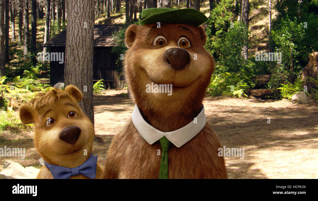 YOGI BEAR, from left BooBoo Bear (voice Justin Timberlake), Yogi