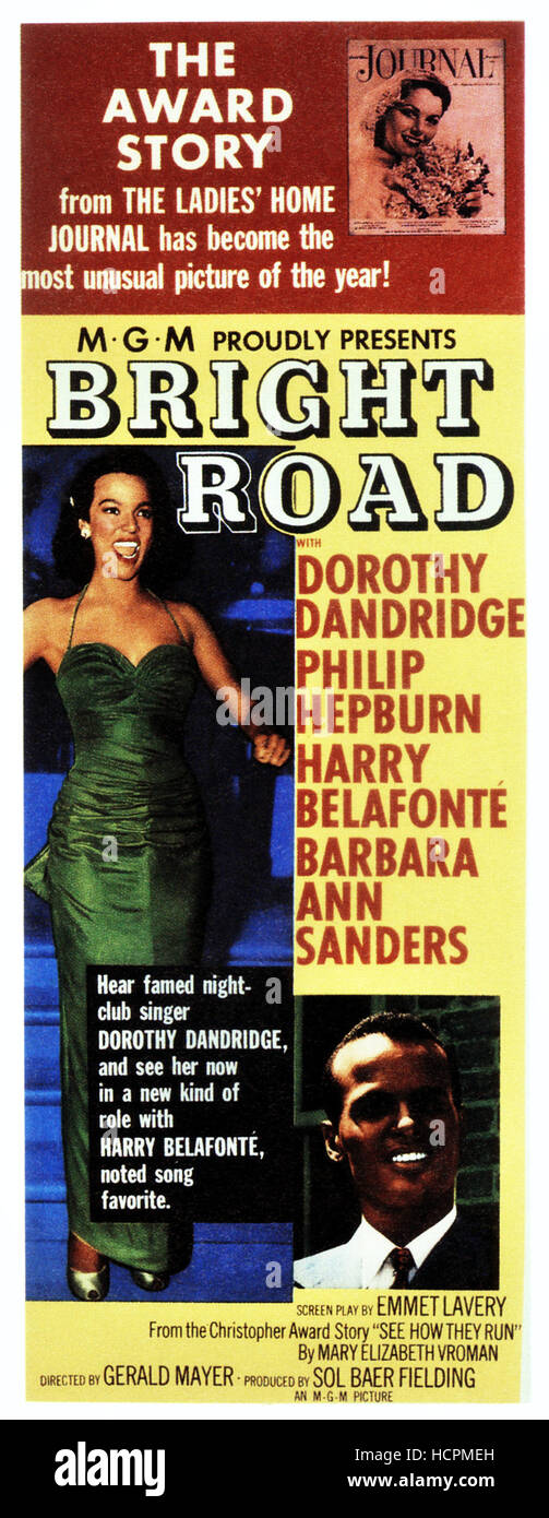 BRIGHT ROAD, left Dorothy Dandridge, lower right Harry Belafonte