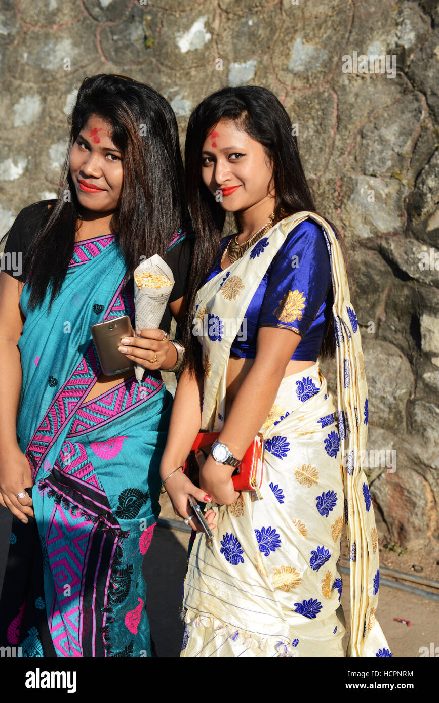 Beautiful Assamese girls in Guwahati, Assam Stock Photo - Alamy