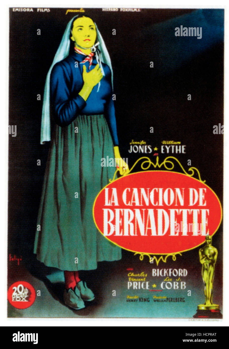 THE SONG OF BERNADETTE aka LA CANCION DE BERNADETTE Jennifer Jones 