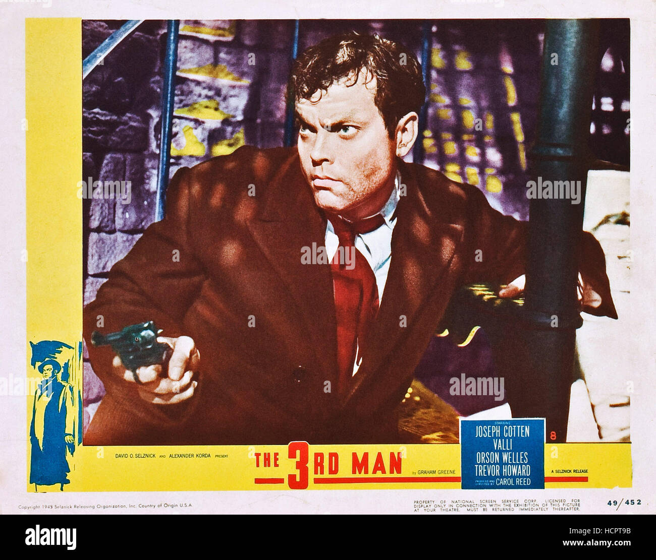 THE 3RD MAN (aka THE THIRD MAN), US lobbycard, Orson Welles, 1949 Stock Photo