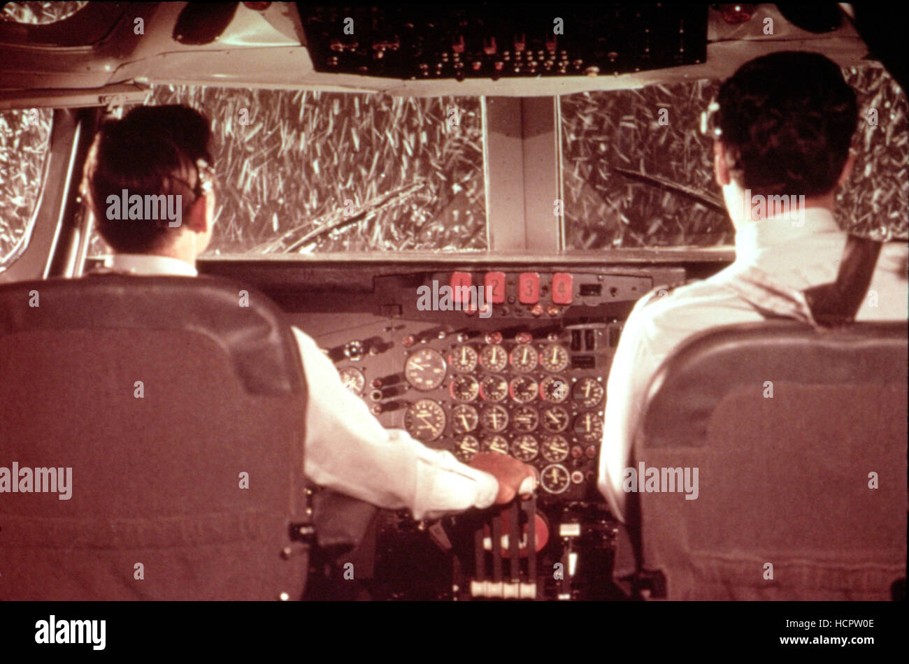 AIRPORT, 1970, Flying through snowstorm Stock Photo - Alamy