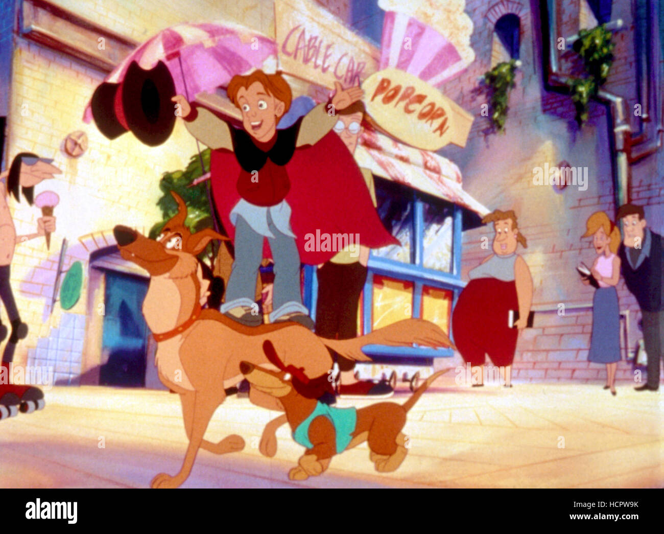 ALL DOGS GO TO HEAVEN 2, Charlie (bottom left, voice: Charlie Sheen), David (top center, voice ...