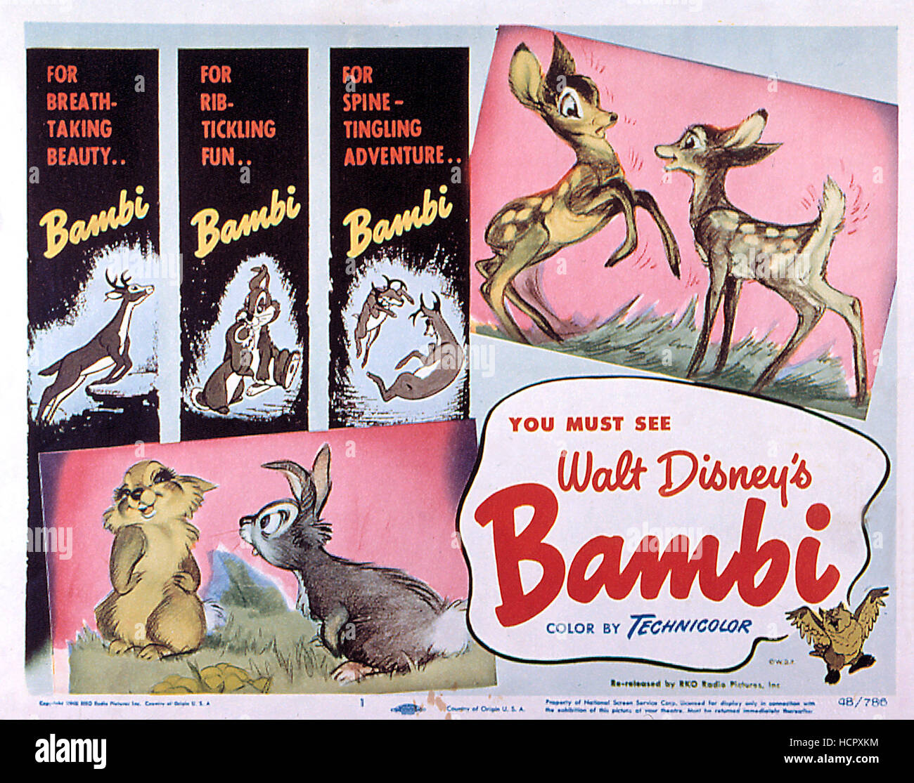 BAMBI, Thumper, Bambi, 1942, lobbycard Stock Photo