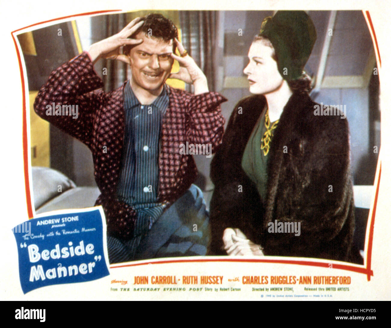 BEDSIDE MANNER, John Carroll, Ruth Hussey, 1945 Stock Photo Alamy