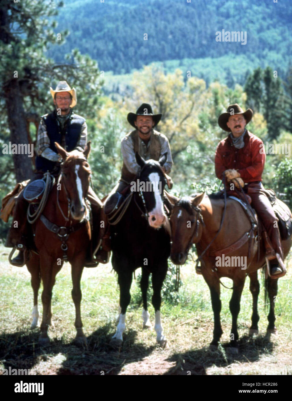 CITY SLICKERS, Daniel Stern, Billy Crystal, Bruno Kirby, 1991 Stock