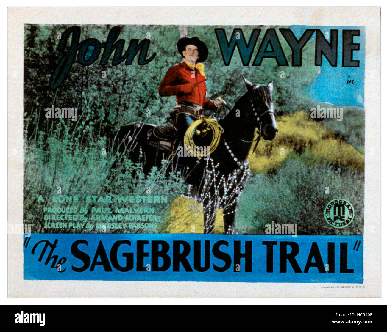 SAGEBRUSH TRAIL, John Wayne, 1933 Stock Photo Alamy