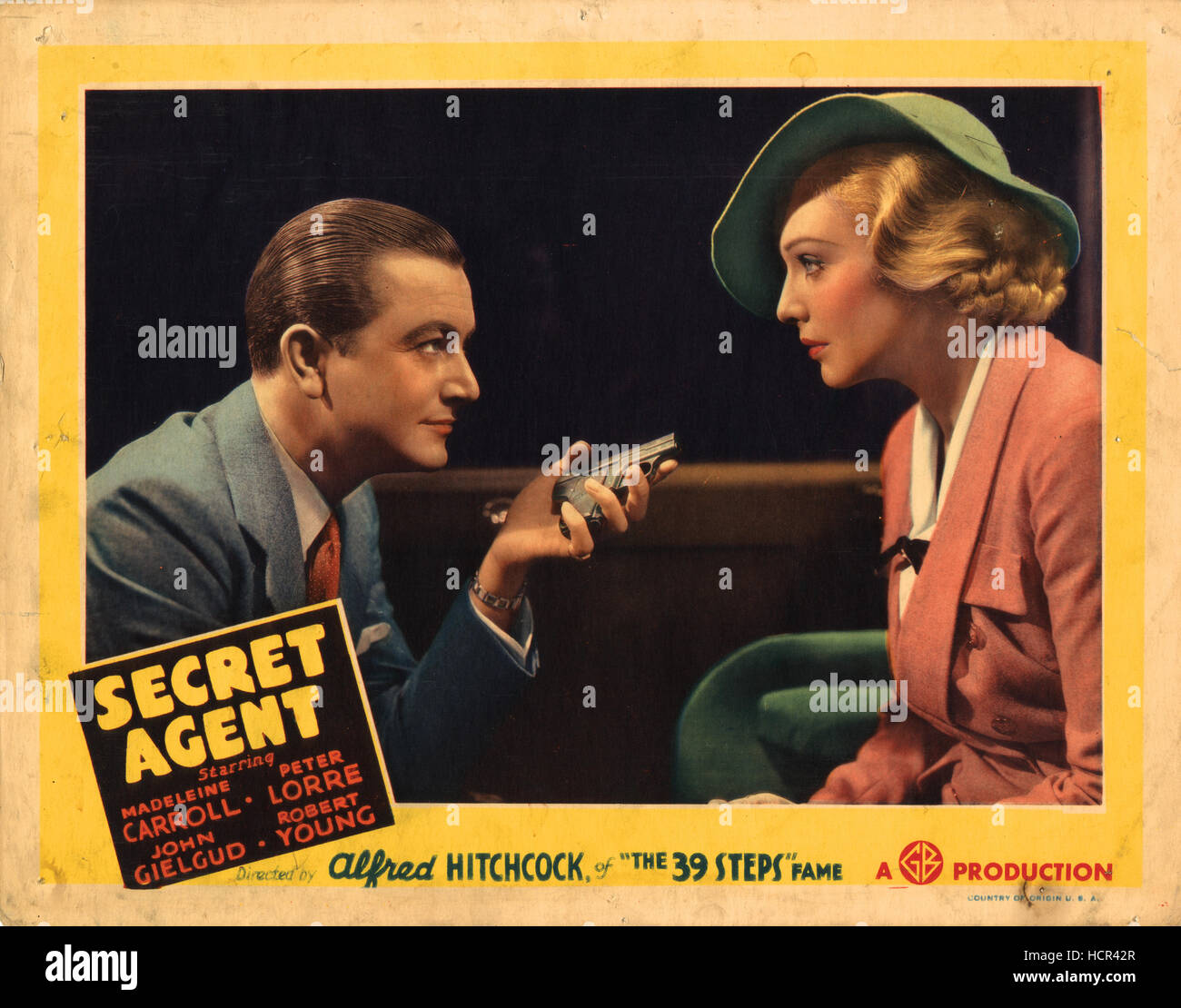 Secret Agent, From Left: Robert Young, Madeleine Carroll, 1936 Stock 