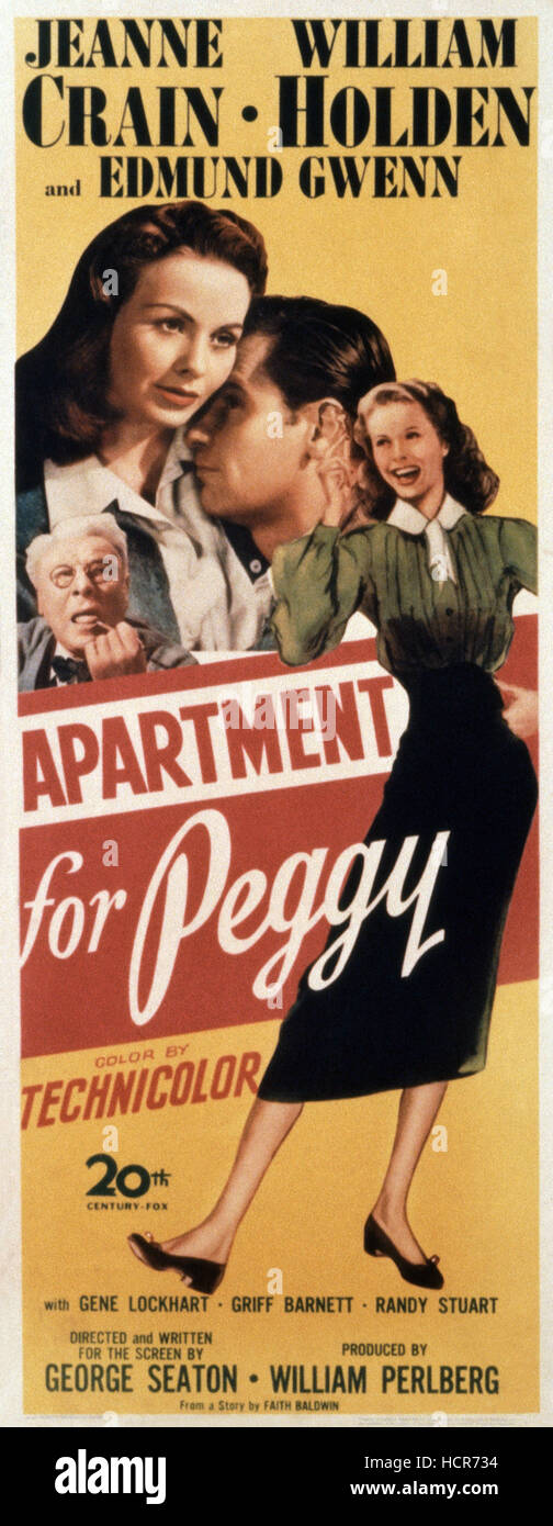 APARTMENT FOR PEGGY, from left Edmund Gwenn (bottom), Jeanne Crain