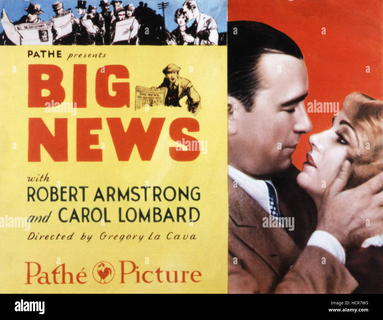 BIG NEWS, Robert Armstrong, Carole Lombard, 1929 Stock Photo Alamy