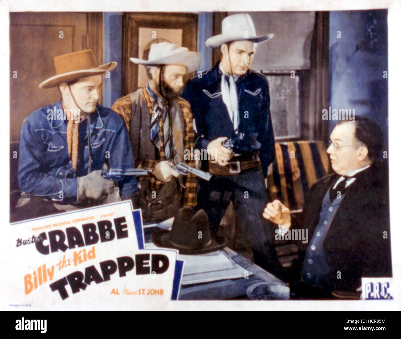 BILLY THE KID TRAPPED, Buster Crabbe, 1942 Stock Photo Alamy