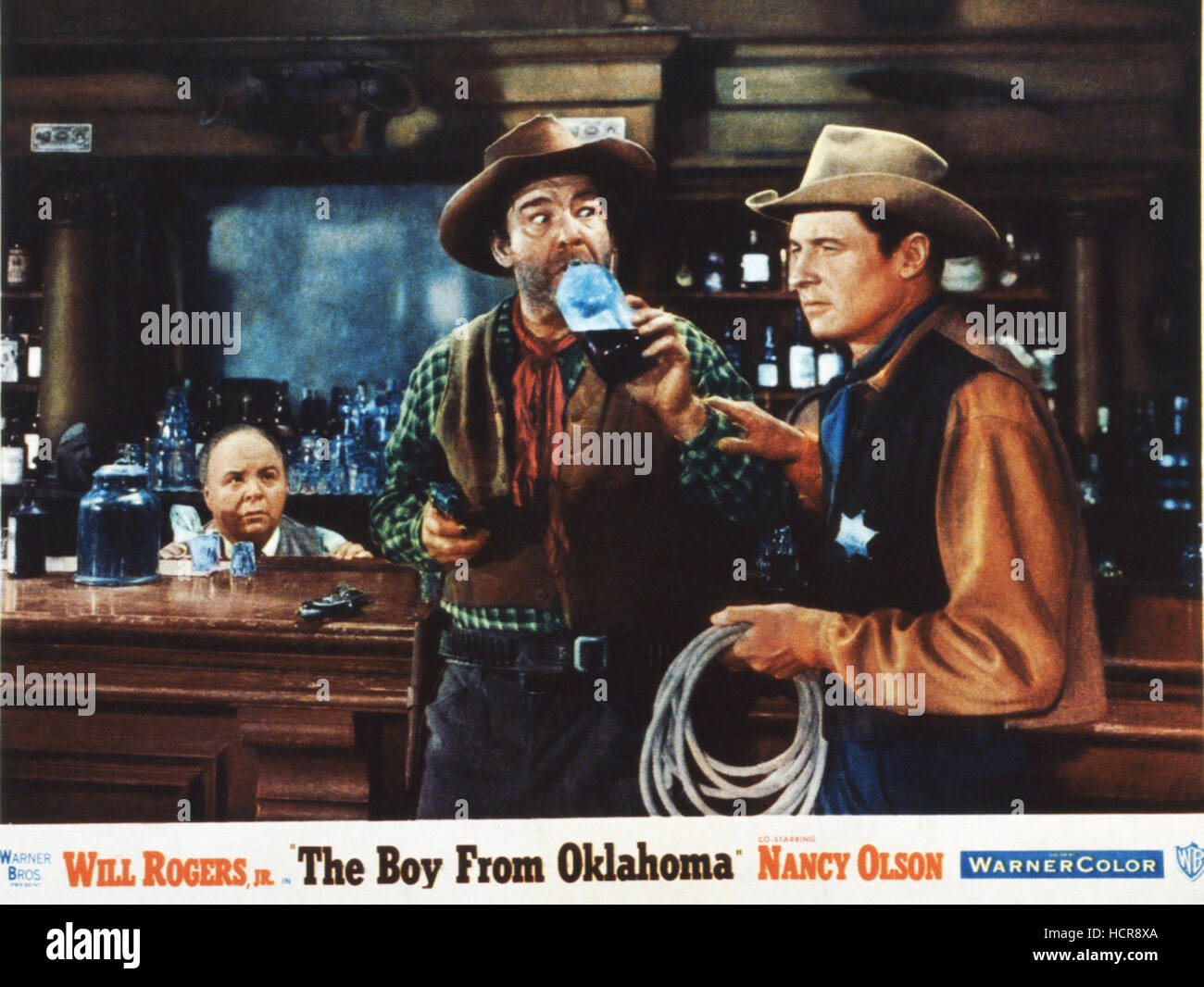 THE BOY FROM OKLAHOMA, center Lon Chaney Jr., far right Will Rogers