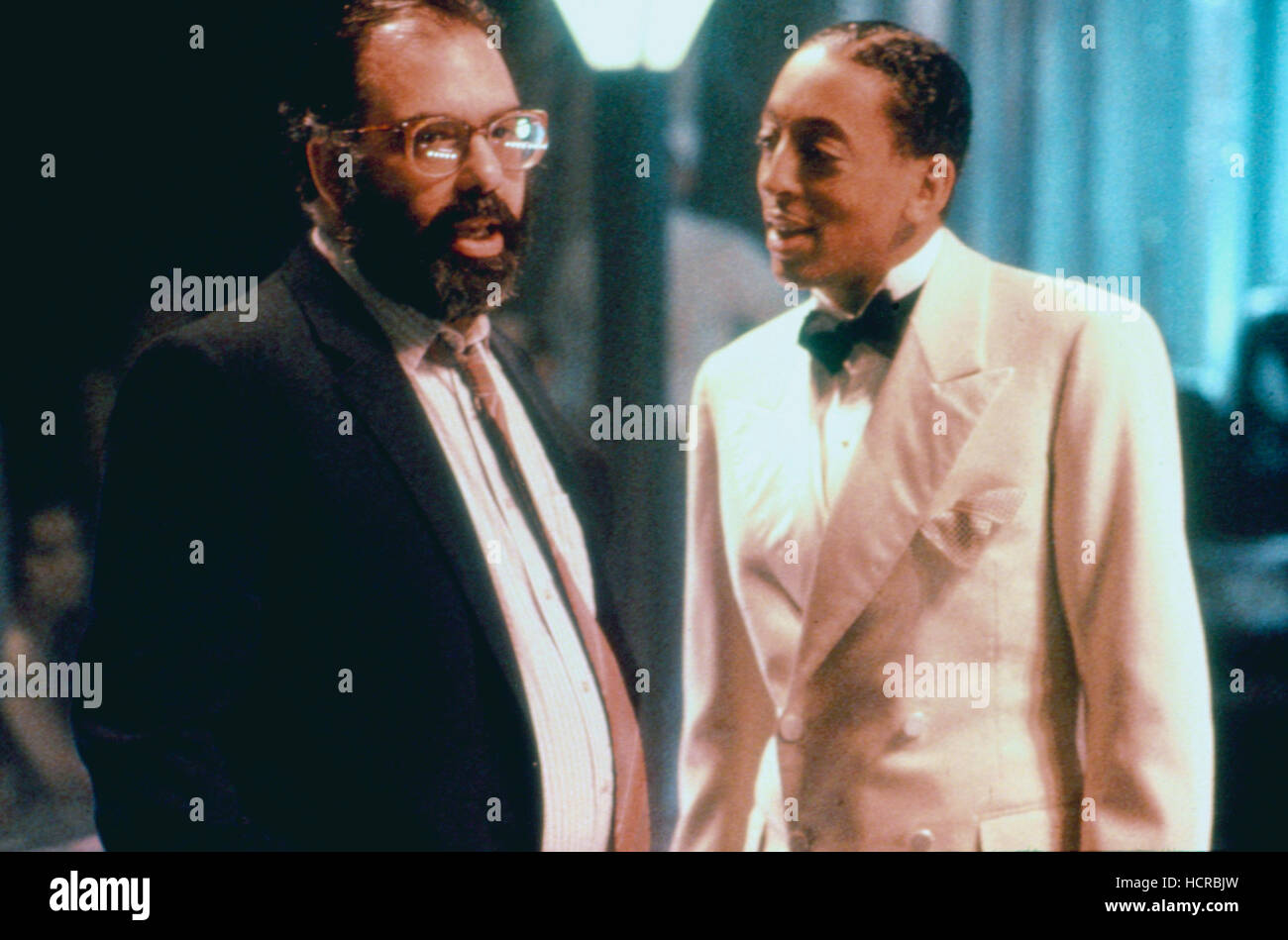 THE COTTON CLUB, Francis Ford Coppola and Gregory Hines on set, 1984