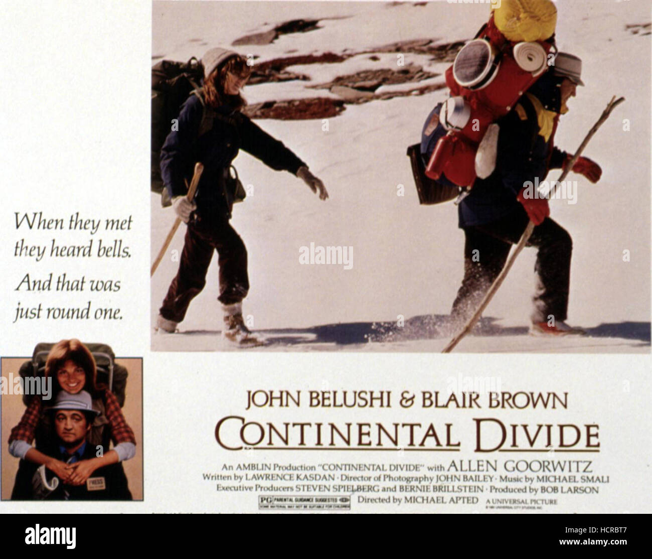 CONTINENTAL DIVIDE US Lobbycard Blair Brown John Belushi 1981 c 
