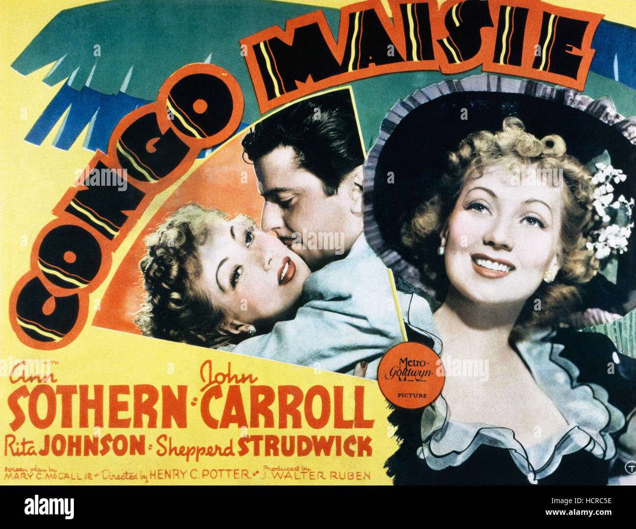 CONGO MAISIE, Ann Sothern, John Carroll, (center), 1940 Stock Photo - Alamy