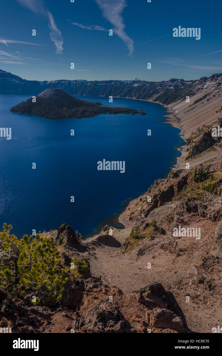 Crater Lake as seen from Merriam Point with wizard island The Watchman