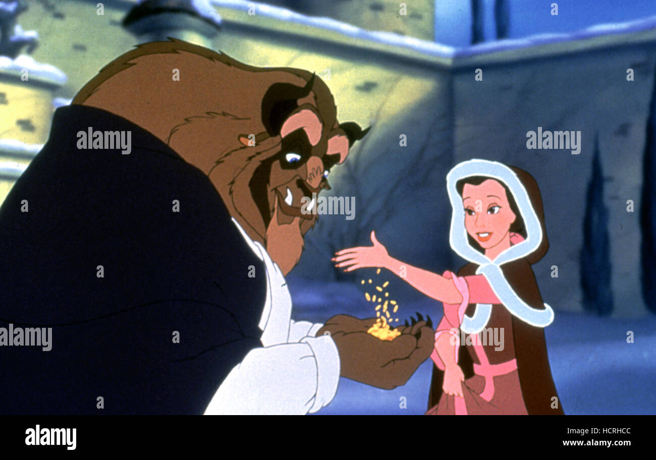 BEAUTY AND THE BEAST, Beast, Belle, 1991, (c)Buena Vista Pictures/courtesy Everett Collection Stock Photo