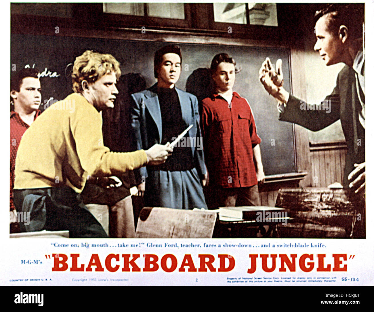 BLACKBOARD JUNGLE, Vic Morrow, Glenn Ford, 1955 Stock Photo Alamy