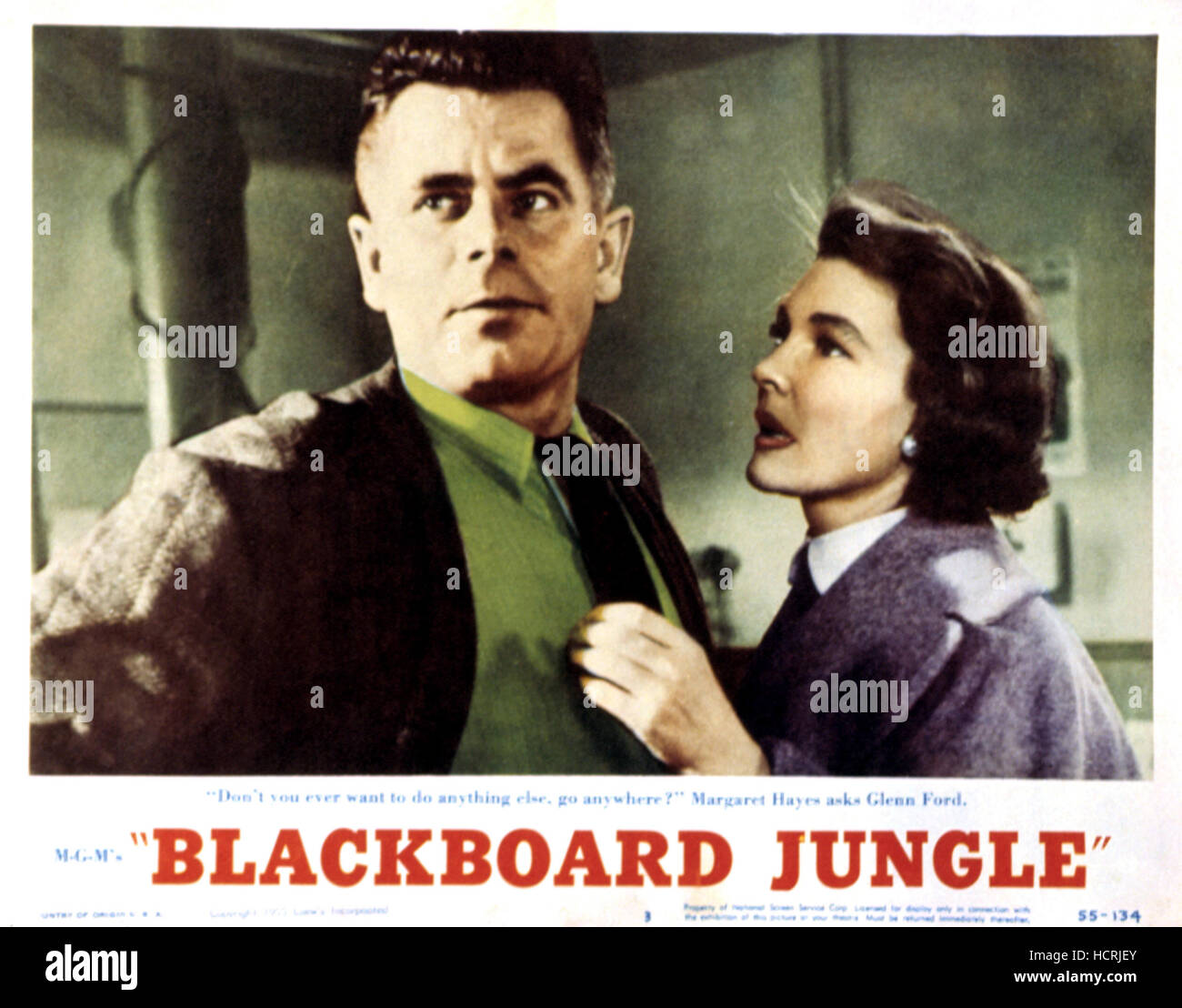 BLACKBOARD JUNGLE, Glenn Ford, Margaret Hayes, 1955 Stock Photo Alamy